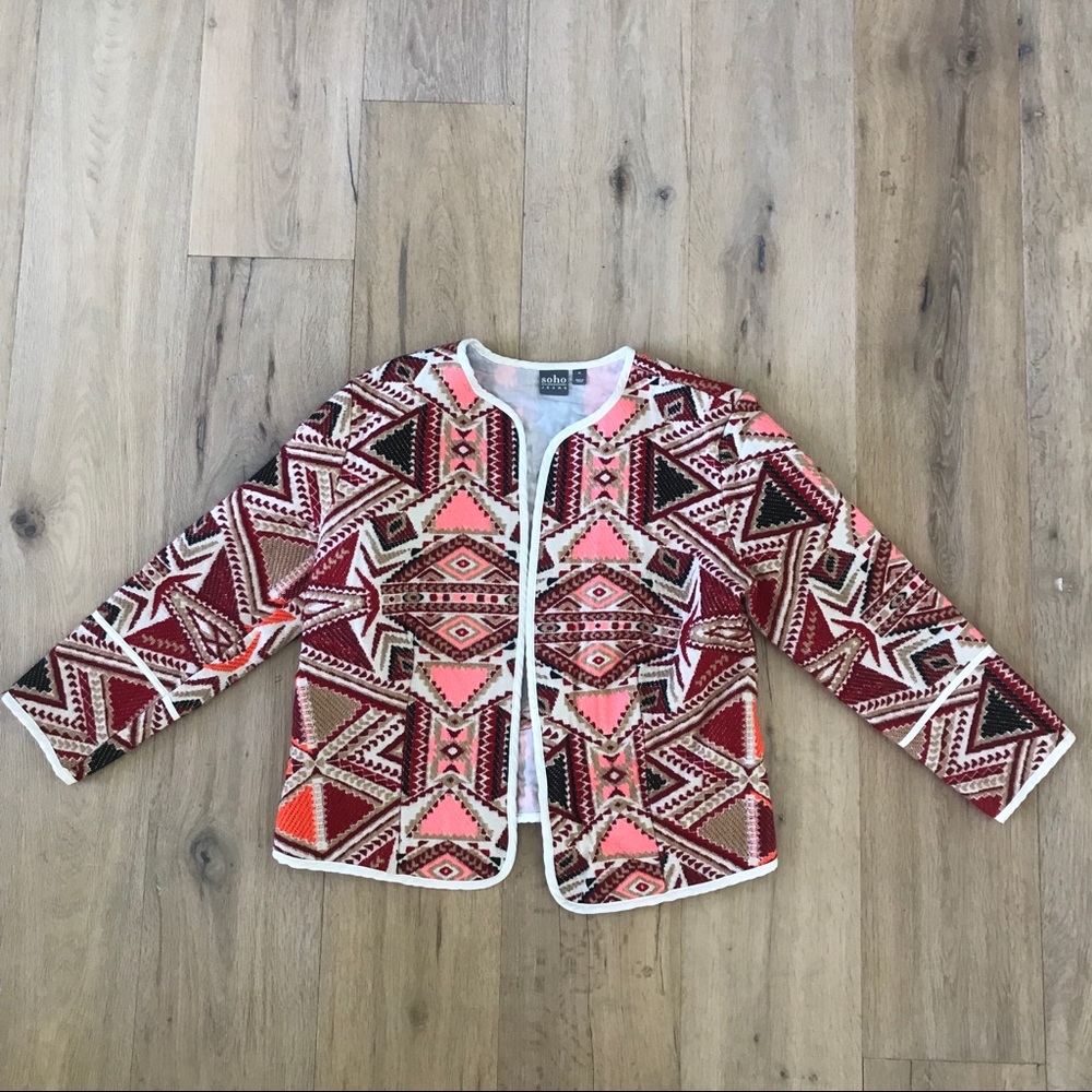 Aztec Pattern Blazer - image 1